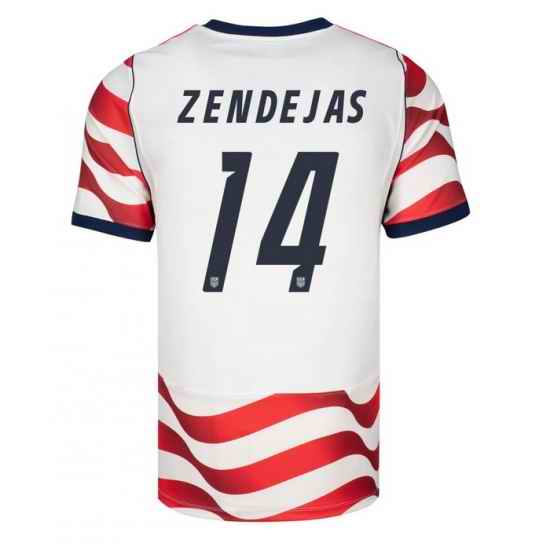 USA 2026 FIFA World Cup Soccer White Jersey Set ( Have Shorts ) Alejandro Zendejas #14
